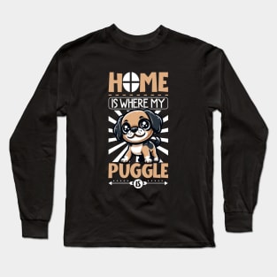 Home is with my Puggle Long Sleeve T-Shirt